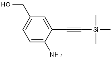 (4-amino-3-((trimethylsilyl)ethynyl)phenyl)methanol Structure