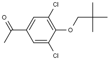1-[3,5-Dichloro-4-(2,2-dimethylpropoxy)phenyl]ethanone 结构式