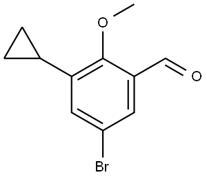 5-Bromo-3-cyclopropyl-2-methoxybenzaldehyde Structure