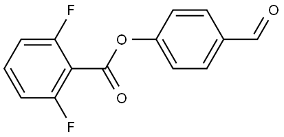 4-醛基苯基 2,6-二氟苯甲酸酯 结构式