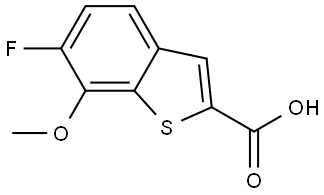 6-fluoro-7-methoxybenzo[b]thiophene-2-carboxylic acid Struktur