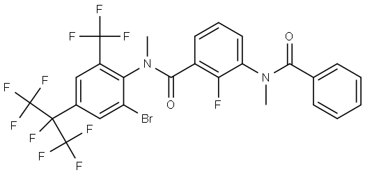 Benzamide, 3-(benzoylmethylamino)-N-[2-bromo-4-[1,2,2,2-tetrafluoro-1-(trifluoromethyl)ethyl]-6-(trifluoromethyl)phenyl]-2-fluoro-N-methyl- Structure