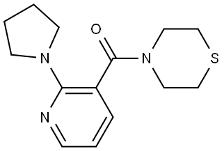 2-(1-Pyrrolidinyl)-3-pyridinyl]-4-thiomorpholinylmethanone,1210374-24-5,结构式