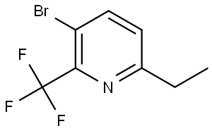 3-bromo-6-ethyl-2-(trifluoromethyl)pyridine Structure