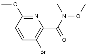 3-Bromo-N,6-dimethoxy-N-methyl-2-pyridinecarboxamide,1211525-17-5,结构式