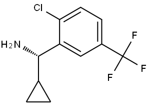 (S)-[2-CHLORO-5-(TRIFLUOROMETHYL)PHENYL](CYCLOPROPYL)METHANAMINE,1212800-69-5,结构式