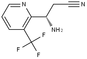 (3S)-3-AMINO-3-[3-(TRIFLUOROMETHYL)PYRIDIN-2-YL]PROPANENITRILE 结构式