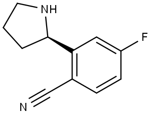 2-((2R)PYRROLIDIN-2-YL)-4-FLUOROBENZENECARBONITRILE Struktur