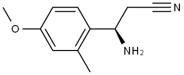 (3R)-3-AMINO-3-(4-METHOXY-2-METHYLPHENYL)PROPANENITRILE Struktur