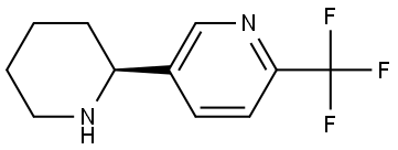 5-[(2S)-piperidin-2-yl]-2-(trifluoromethyl)pyridine 结构式