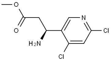 METHYL (3S)-3-AMINO-3-(4,6-DICHLORO(3-PYRIDYL))PROPANOATE 结构式