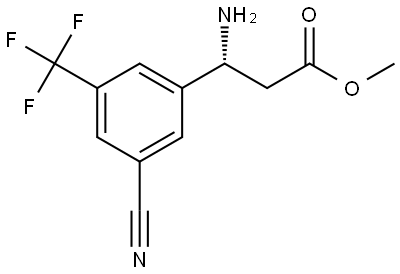 METHYL (3R)-3-AMINO-3-[3-CYANO-5-(TRIFLUOROMETHYL)PHENYL]PROPANOATE 结构式