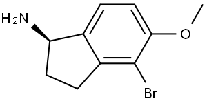 (1R)-4-BROMO-5-METHOXY-2,3-DIHYDRO-1H-INDEN-1-AMINE Structure