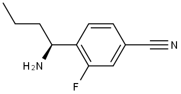 4-((1S)-1-AMINOBUTYL)-3-FLUOROBENZENECARBONITRILE 结构式