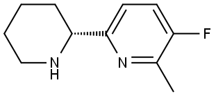 3-FLUORO-2-METHYL-6-[(2R)-PIPERIDIN-2-YL]PYRIDINE Structure