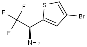 (1S)-1-(4-BROMO(2-THIENYL))-2,2,2-TRIFLUOROETHYLAMINE 结构式