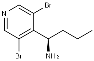 (1R)-1-(3,5-DIBROMOPYRIDIN-4-YL)BUTAN-1-AMINE 结构式