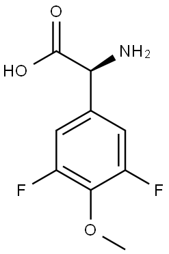 (2S)-2-AMINO-2-(3,5-DIFLUORO-4-METHOXYPHENYL)ACETIC ACID 结构式