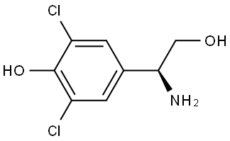 4-((1S)-1-AMINO-2-HYDROXYETHYL)-2,6-DICHLOROPHENOL Struktur