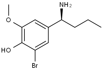 4-((1S)-1-AMINOBUTYL)-2-BROMO-6-METHOXYPHENOL,1212938-12-9,结构式