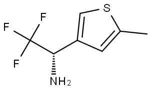 (1S)-2,2,2-TRIFLUORO-1-(5-METHYL (3-THIENYL))ETHYLAMINE 结构式