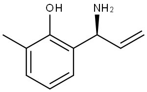 6-((1S)-1-AMINOPROP-2-ENYL)-2-METHYLPHENOL 结构式