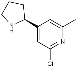 4-((2S)PYRROLIDIN-2-YL)-2-CHLORO-6-METHYLPYRIDINE,1212978-98-7,结构式