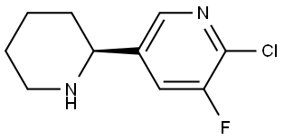 2-CHLORO-3-FLUORO-5-[(2S)-PIPERIDIN-2-YL]PYRIDINE Struktur