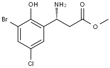 METHYL (3R)-3-AMINO-3-(3-BROMO-5-CHLORO-2-HYDROXYPHENYL)PROPANOATE Structure