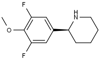 (2S)-2-(3,5-DIFLUORO-4-METHOXYPHENYL)PIPERIDINE 结构式