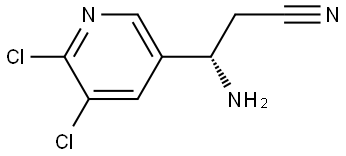 (3S)-3-AMINO-3-(5,6-DICHLORO(3-PYRIDYL))PROPANENITRILE,1212997-70-0,结构式