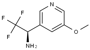 (αR)-5-Methoxy-α-(trifluoromethyl)-3-pyridinemethanamine 结构式