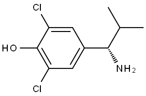4-((1S)-1-AMINO-2-METHYLPROPYL)-2,6-DICHLOROPHENOL Structure