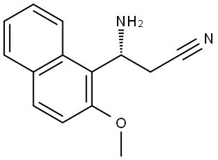 (3R)-3-AMINO-3-(2-METHOXYNAPHTHALEN-1-YL)PROPANENITRILE Structure