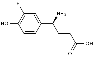 (S)-4-amino-4-(3-fluoro-4-hydroxyphenyl)butanoic acid,1213028-35-3,结构式