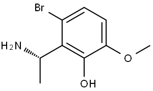 2-[(1S)-1-AMINOETHYL]-3-BROMO-6-METHOXYPHENOL 结构式