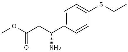 METHYL (3R)-3-AMINO-3-(4-ETHYLTHIOPHENYL)PROPANOATE,1213041-83-8,结构式