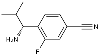 4-((1R)-1-AMINO-2-METHYLPROPYL)-3-FLUOROBENZENECARBONITRILE|