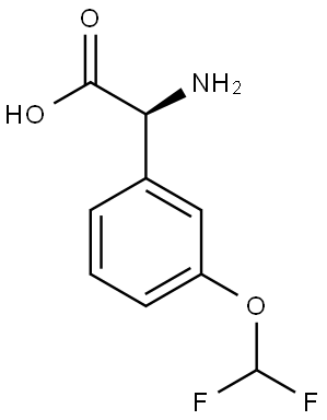 (2S)-2-AMINO-2-[3-(DIFLUOROMETHOXY)PHENYL]ACETIC ACID 结构式