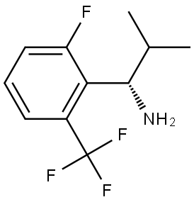 (1S)-1-[2-FLUORO-6-(TRIFLUOROMETHYL)PHENYL]-2-METHYLPROPAN-1-AMINE,1213069-70-5,结构式