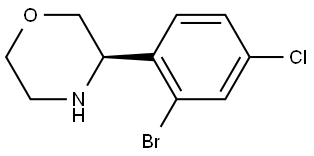 (3R)-3-(2-BROMO-4-CHLOROPHENYL)MORPHOLINE,1213073-22-3,结构式
