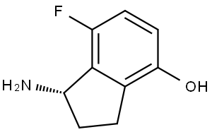 (1S)-1-amino-7-fluoro-2,3-dihydro-1H-inden-4-ol 结构式