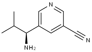 5-((1S)-1-AMINO-2-METHYLPROPYL)PYRIDINE-3-CARBONITRILE 结构式