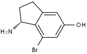 (1R)-1-amino-7-bromo-2,3-dihydro-1H-inden-5-ol Structure