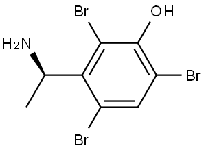 3-[(1R)-1-AMINOETHYL]-2,4,6-TRIBROMOPHENOL 结构式