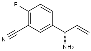 5-((1S)-1-AMINOPROP-2-ENYL)-2-FLUOROBENZENECARBONITRILE 结构式