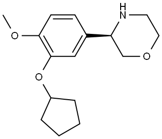 (3S)-3-[3-(CYCLOPENTYLOXY)-4-METHOXYPHENYL]MORPHOLINE,1213115-77-5,结构式