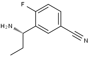 3-((1S)-1-AMINOPROPYL)-4-FLUOROBENZENECARBONITRILE Struktur