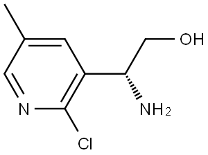 (2R)-2-AMINO-2-(2-CHLORO-5-METHYL (3-PYRIDYL))ETHAN-1-OL 结构式