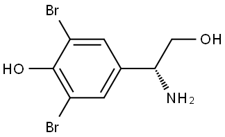 4-((1R)-1-AMINO-2-HYDROXYETHYL)-2,6-DIBROMOPHENOL Structure